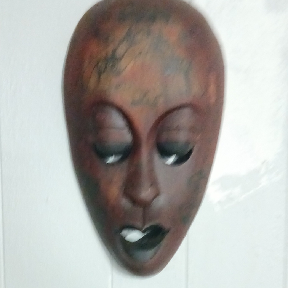 Artistic Brown and Black Face Mask